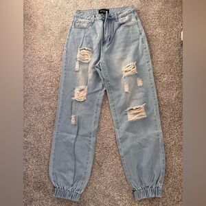 Kittenish Distressed Light Blue Women's Jeans